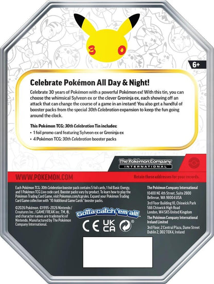Pokémon 30th Celebration Sylveon EX Tin
