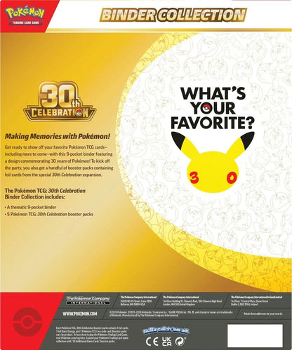 Pokémon 30th Celebration Binder Collection 5 Packs