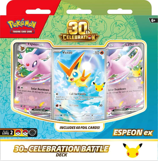Pokémon 30th Celebration Battle Deck Espeon ex 60 Cards