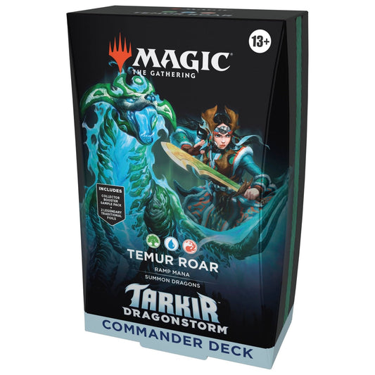 Magic: The Gathering Tarkir: Dragonstorm Temur Roar Commander Deck 100 Cards