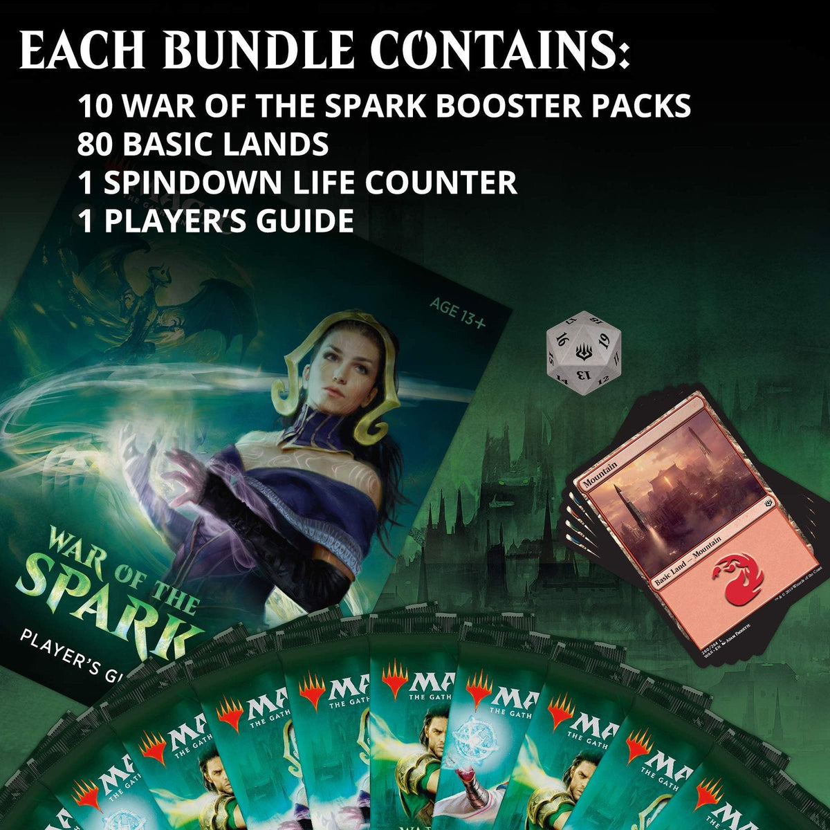 Magic: The Gathering War of The Spark Bundle 10 Packs