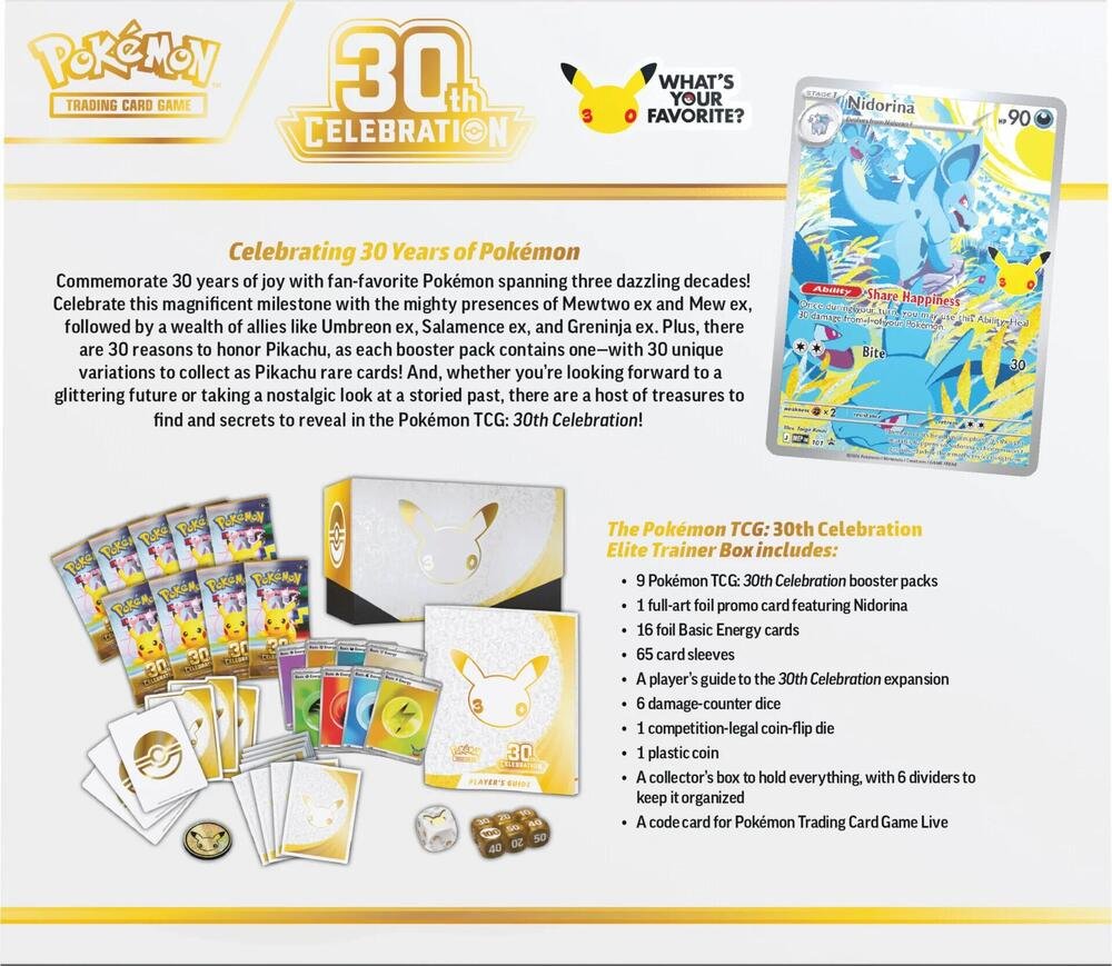 Pokémon 30th Celebration Elite Trainer Box