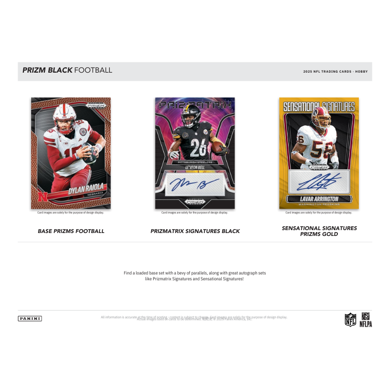 Panini 2025 Prizm Black Football Hobby Box 12 Packs