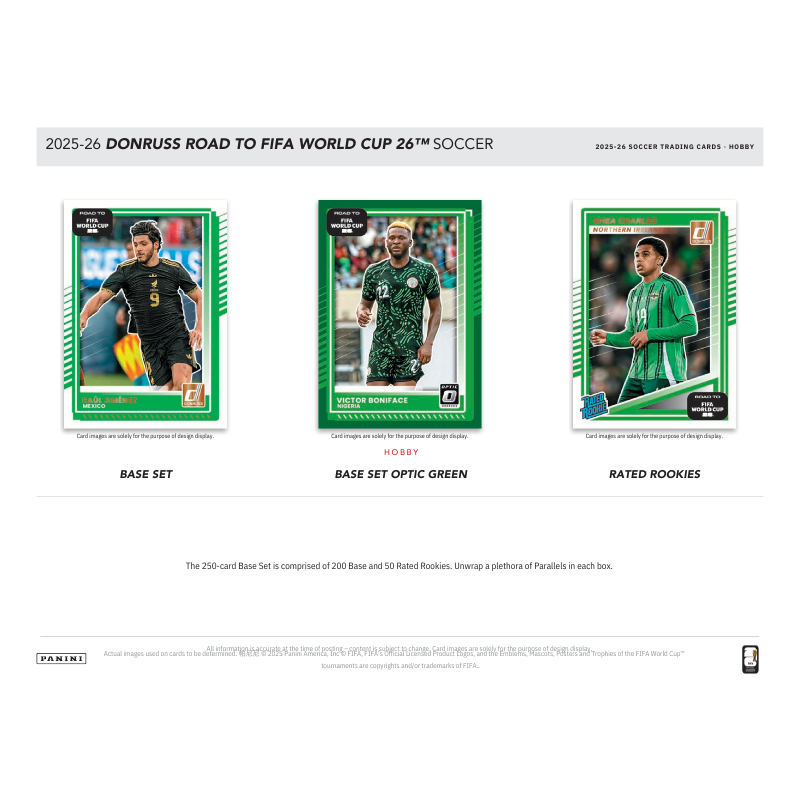 Panini 2025/26 Donruss Road to FIFA World Cup 26 Soccer Hobby Box 12 Packs