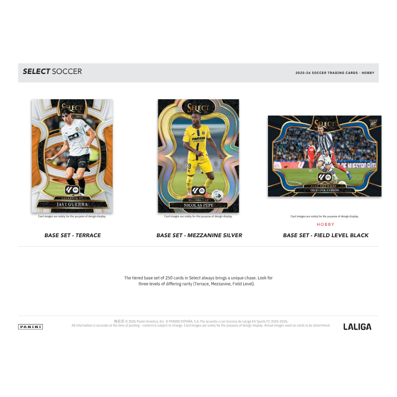 Panini Select 2025/26 La Liga Soccer Hobby Case 12 Boxes