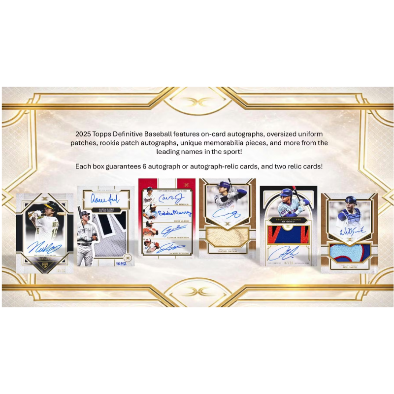 Topps 2025 Definitive Baseball Hobby Case 2 Boxes