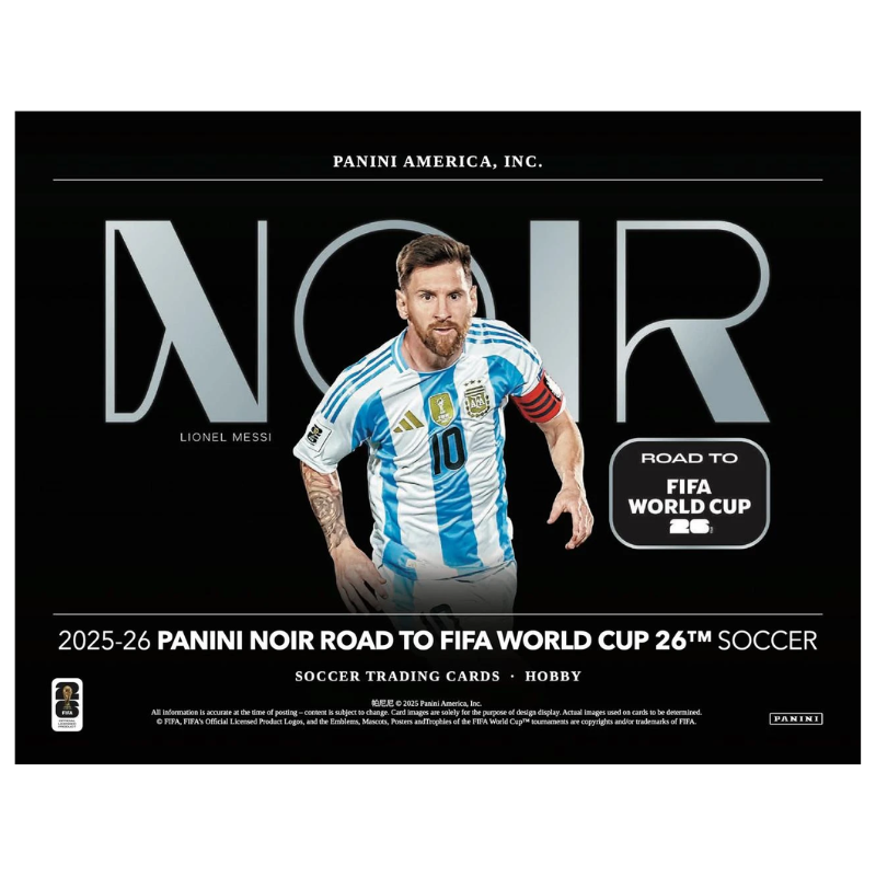 Panini 2025/26 Noir Road to World Cup Soccer Hobby Box 1 Pack