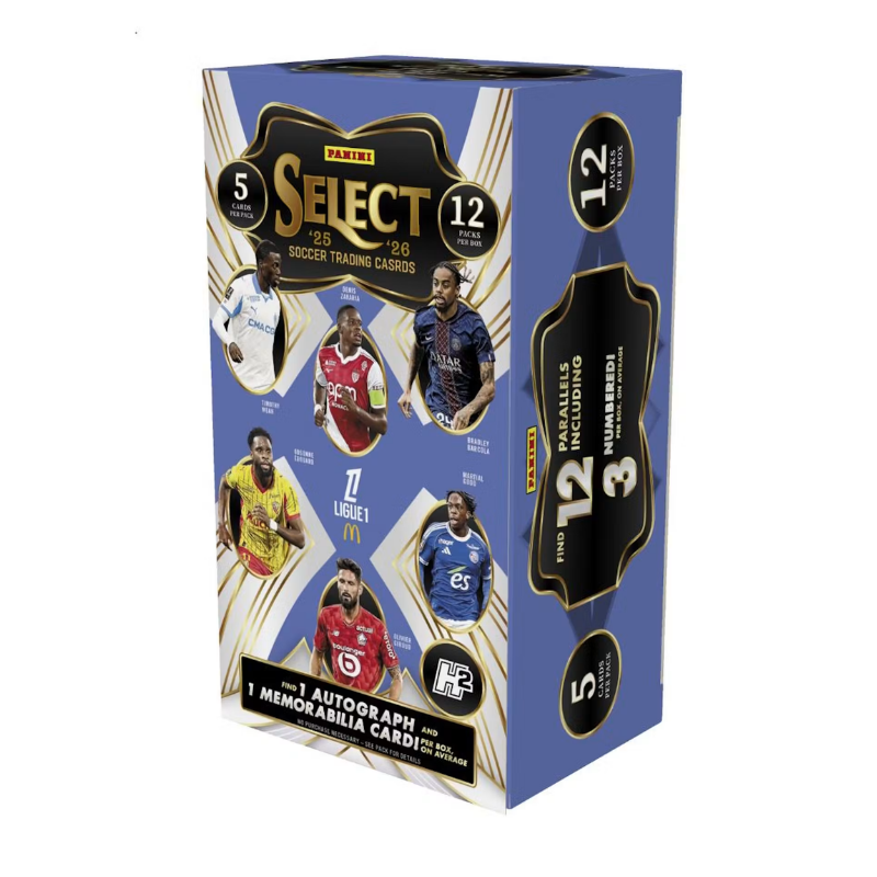 Panini Select 2025/26 Ligue 1 Soccer H2 Case 12 Boxes